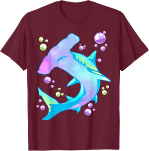 Hammerhead Shark Marine Life Gift Girls and Women T-Shirt - T-Shirt | Maroon