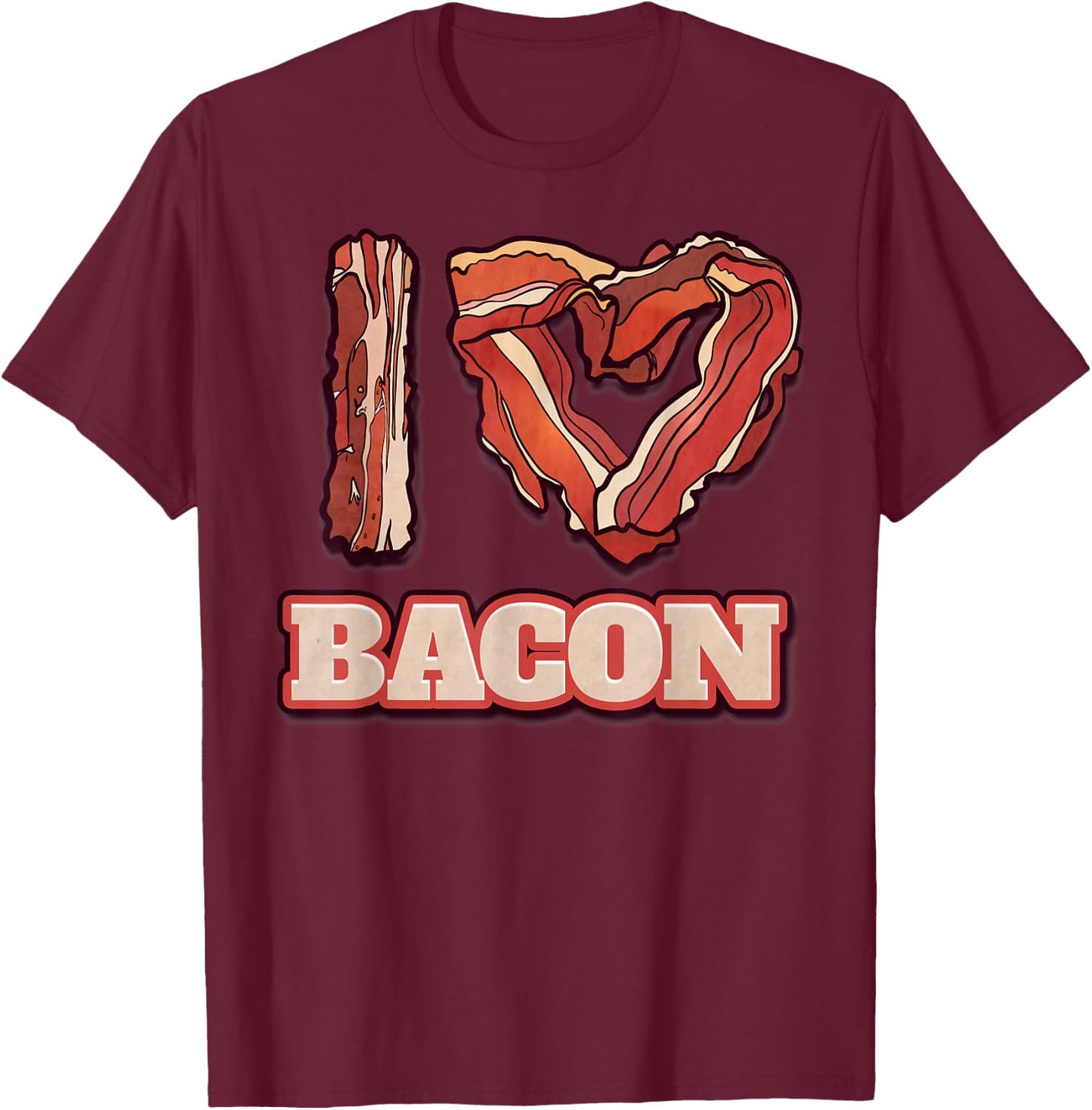with German Text "Ich liebe Speck!" Themes Quotes Funny Gift T-Shirt - T-Shirt | Maroon
