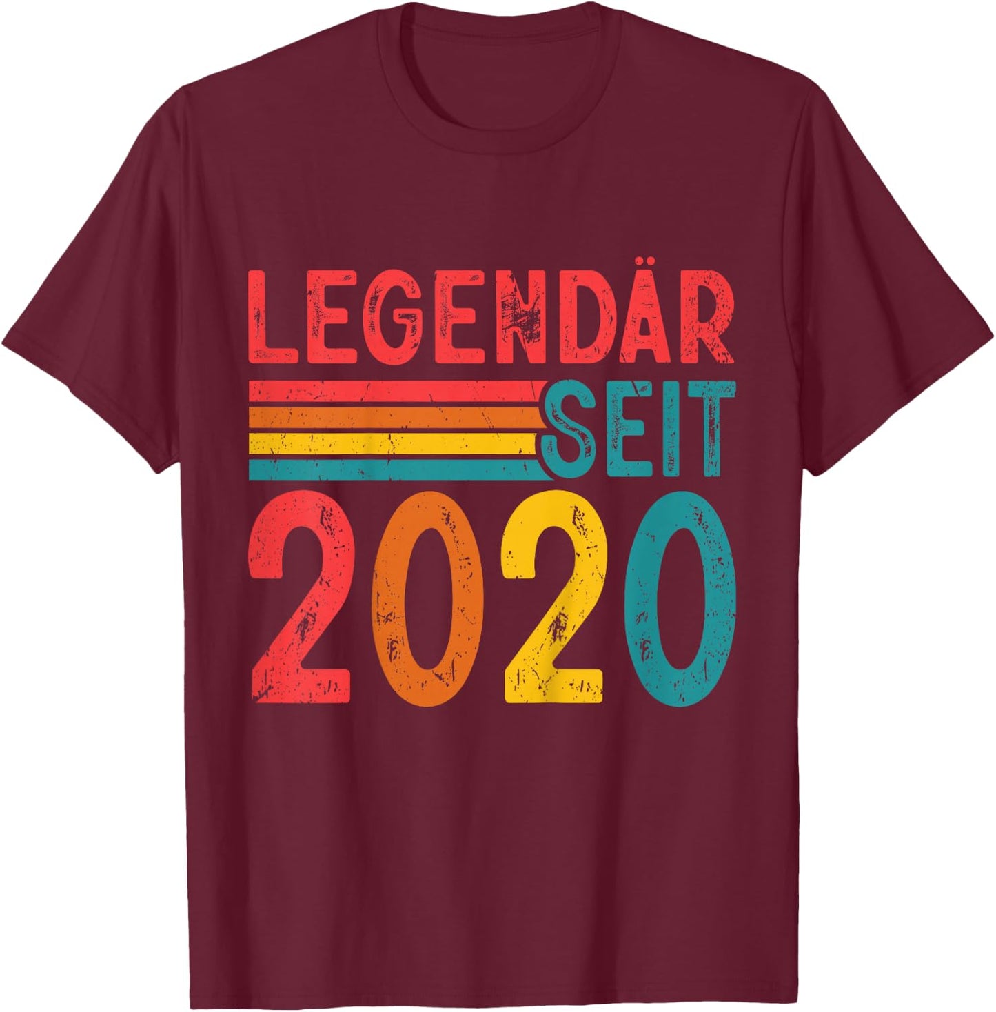 Kinder Legendär Seit 2020 Retro Jungs Mädchen 6. Geburtstagsshirt T-Shirt - T-Shirt | Maroon