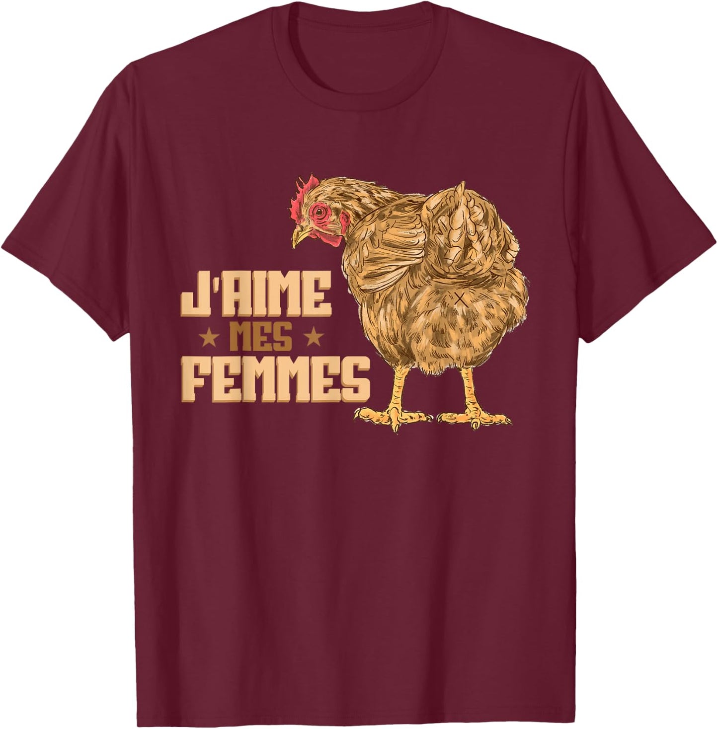 Chicken Amateur Hens Humor Chicken Coop , Black, S T-Shirt - T-Shirt | Maroon