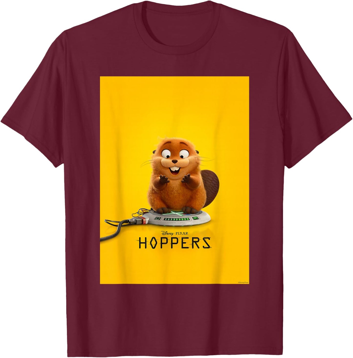 Disney and Pixar's Hoppers Robot Beaver Mabel Poster Art T-Shirt - T-Shirt | Maroon