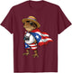 Coqui Frog Puerto Rico Taino Puerto Rican Flag Boricua T-Shirt - T-Shirt | Maroon