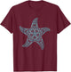 Mandala Starfish Sea Star T-Shirt - T-Shirt | Maroon