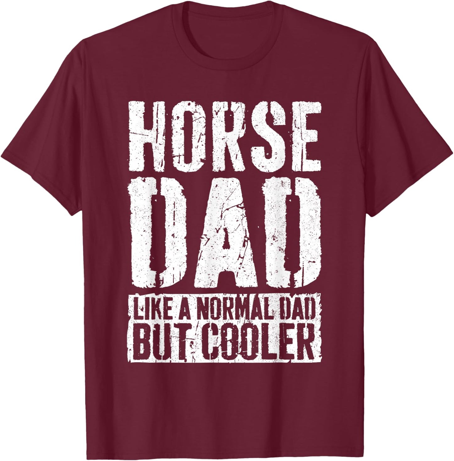 Pferd Papa Shirt Herren Vatertag Pferd Papa T-Shirt - T-Shirt | Maroon