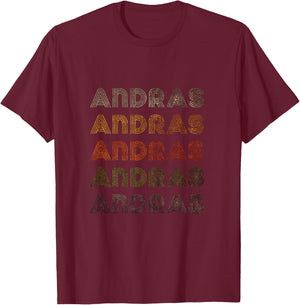 Love Heart Andras Grunge Vintage Style Black Andras T-Shirt - T-Shirt | Maroon