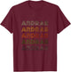 Love Heart Andras Grunge Vintage Style Black Andras T-Shirt - T-Shirt | Maroon