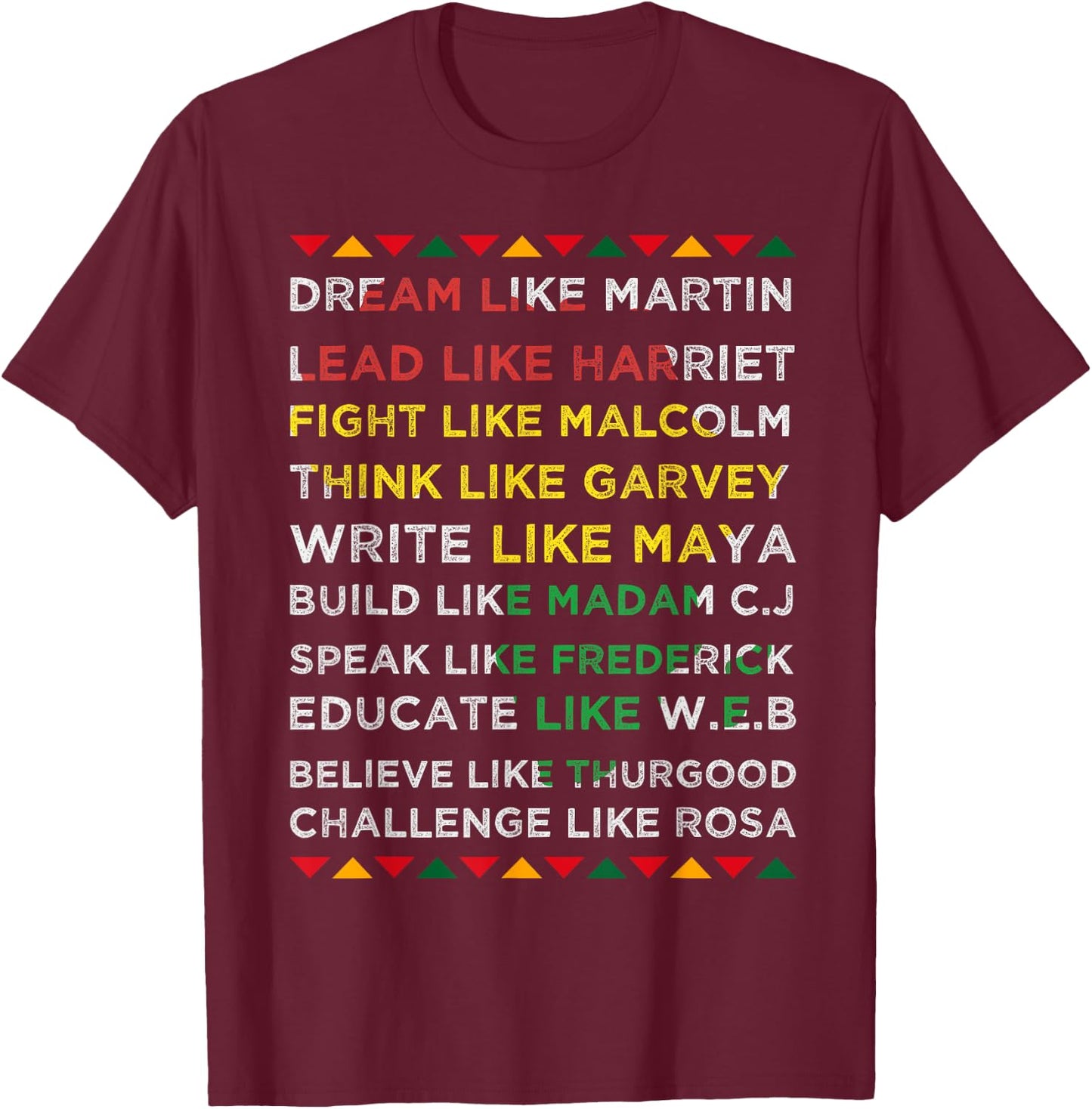 Black History Shirt Black History Month African American T-Shirt - T-Shirt | Maroon