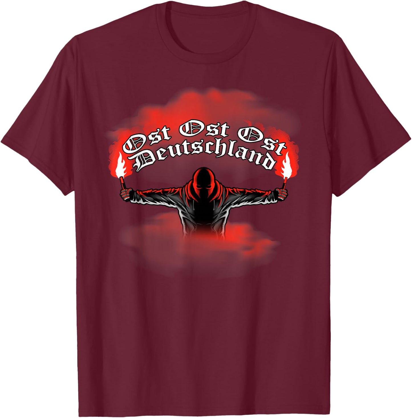 East Germany - Pyrotechnics - Pyro - Bengalo - Red , black T-Shirt - T-Shirt | Maroon