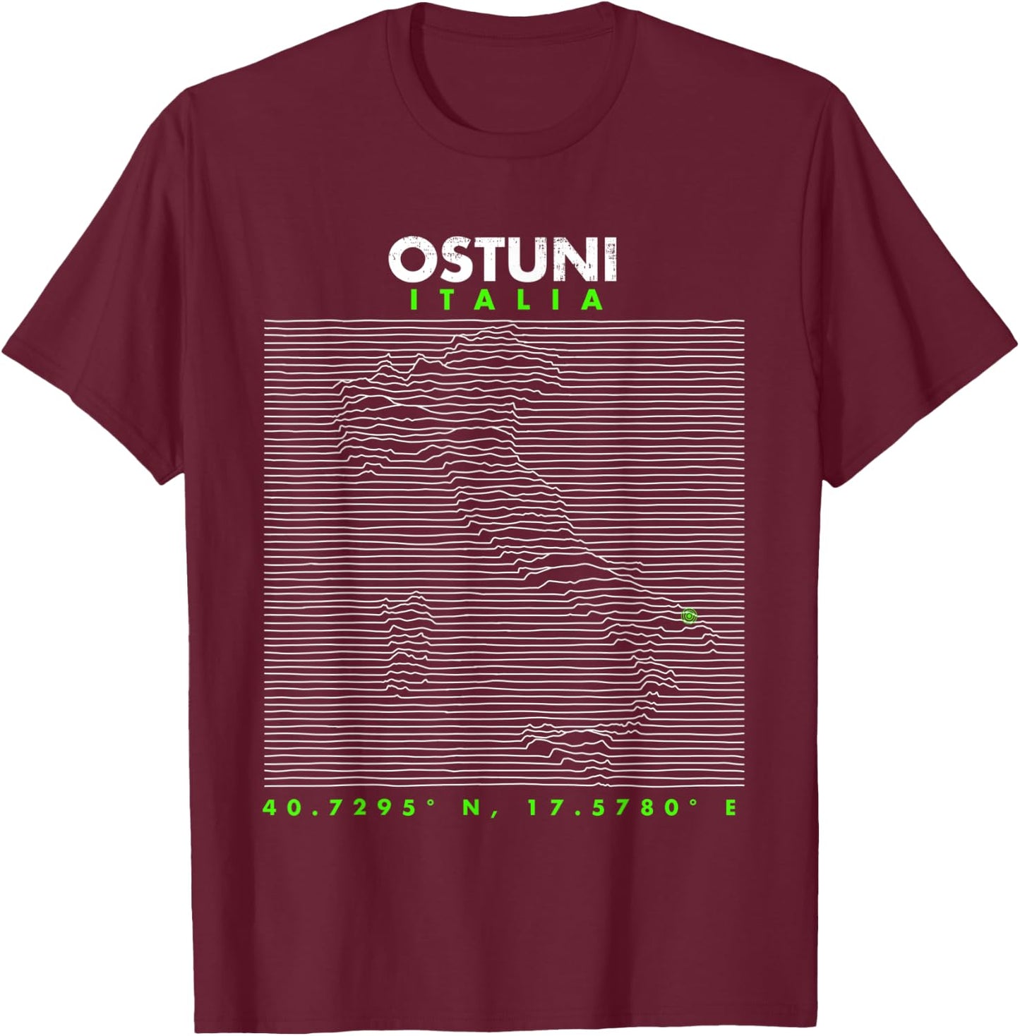 Italy - Ostuni T-Shirt - T-Shirt | Maroon