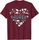 Retro Pain Management Nurse Heart Nursing Student School T-Shirt - T-Shirt | Maroon