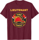 Fire Rescue Lieutenant Department for Firefighters T-Shirt - T-Shirt | Maroon