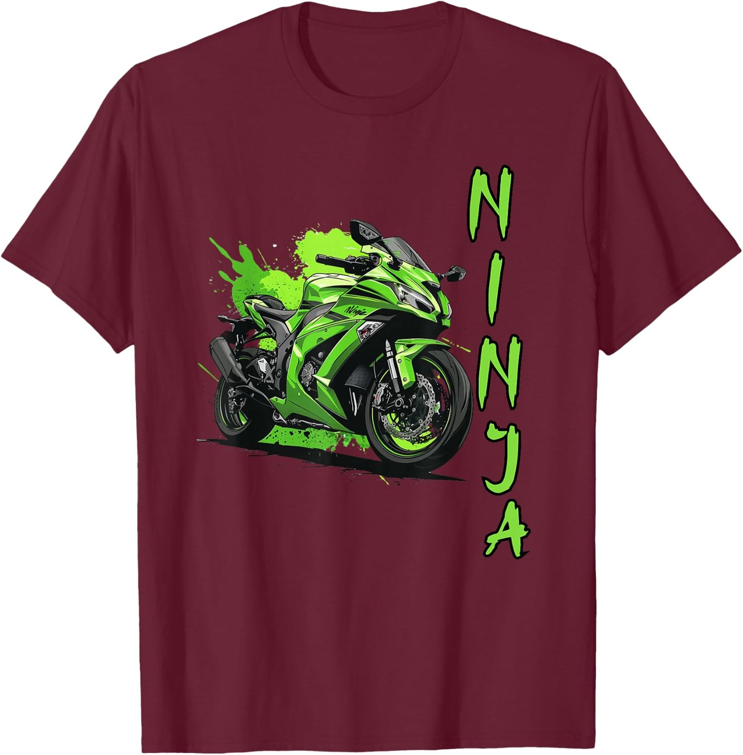 Ninja Motorcycle Sportbike T-Shirt - T-Shirt | Maroon