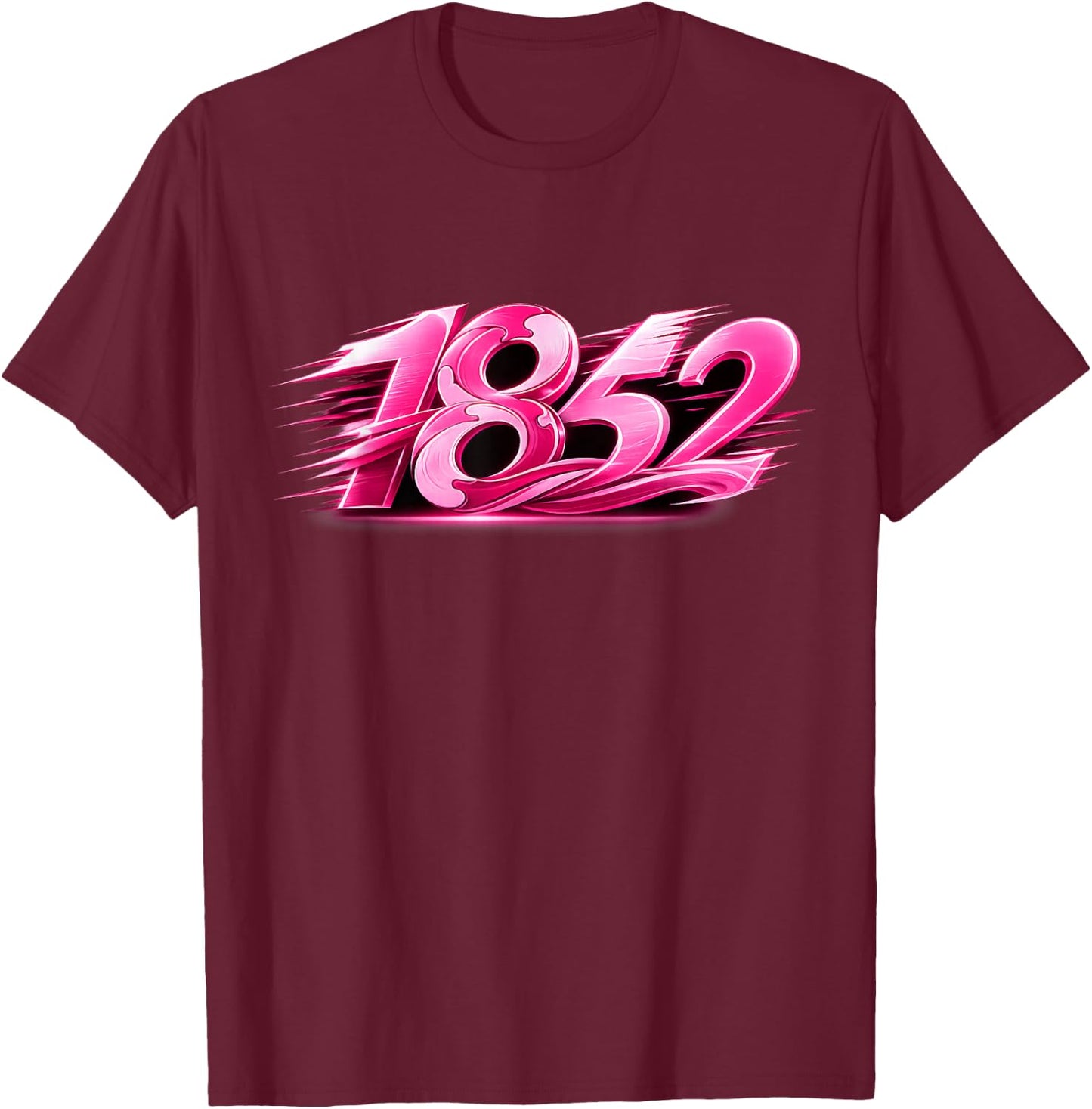 1852 - Pink T-Shirt - T-Shirt | Maroon