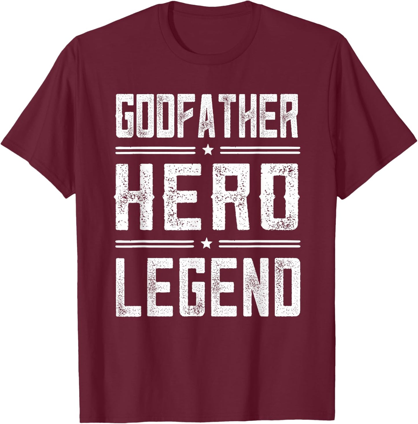 Godfather Hero Legend - Vintage Distressed Godfather T-Shirt - T-Shirt | Maroon