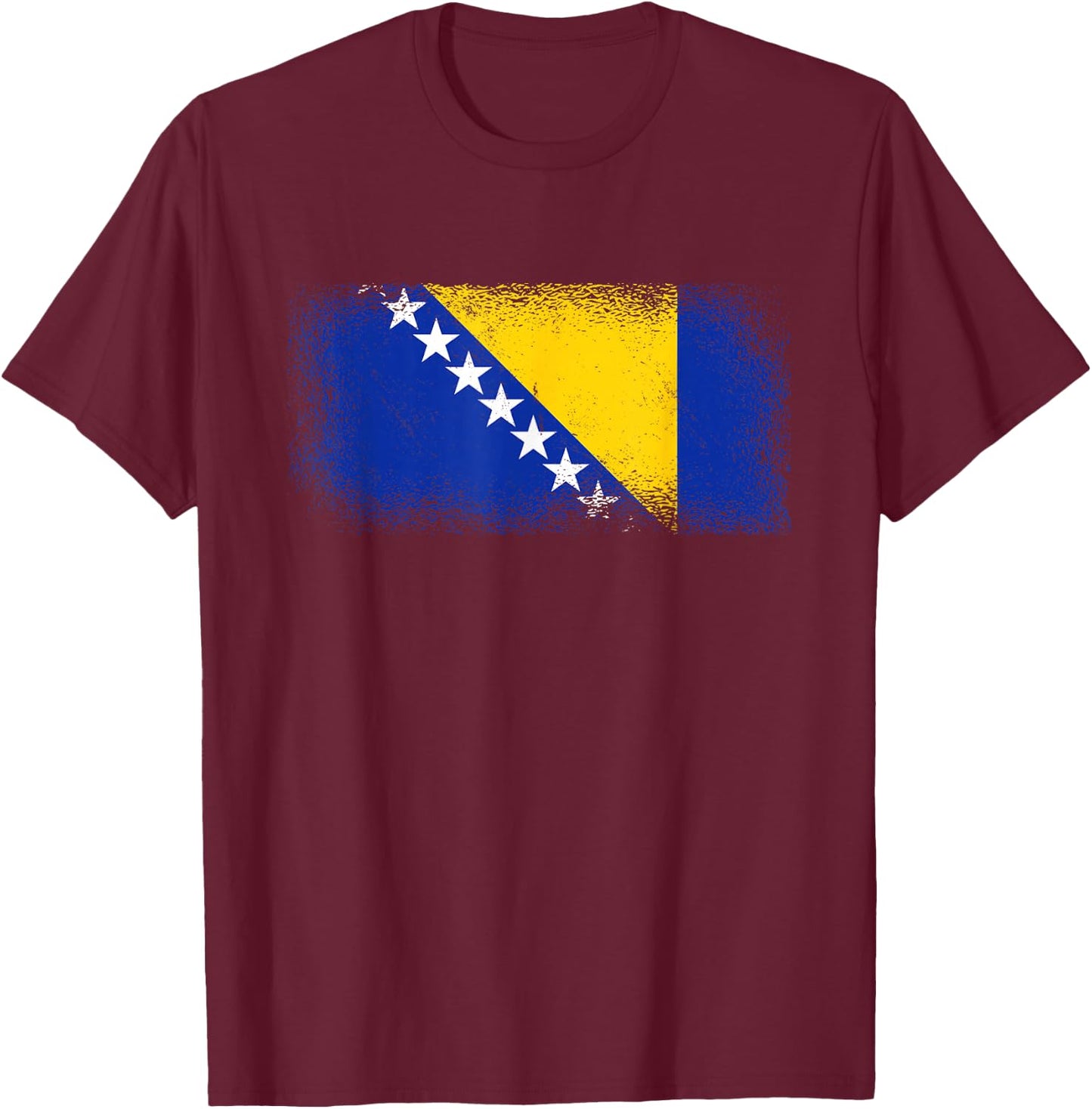 Bosnische Flagge Bosnien und Herzegowina T-Shirt - T-Shirt | Maroon