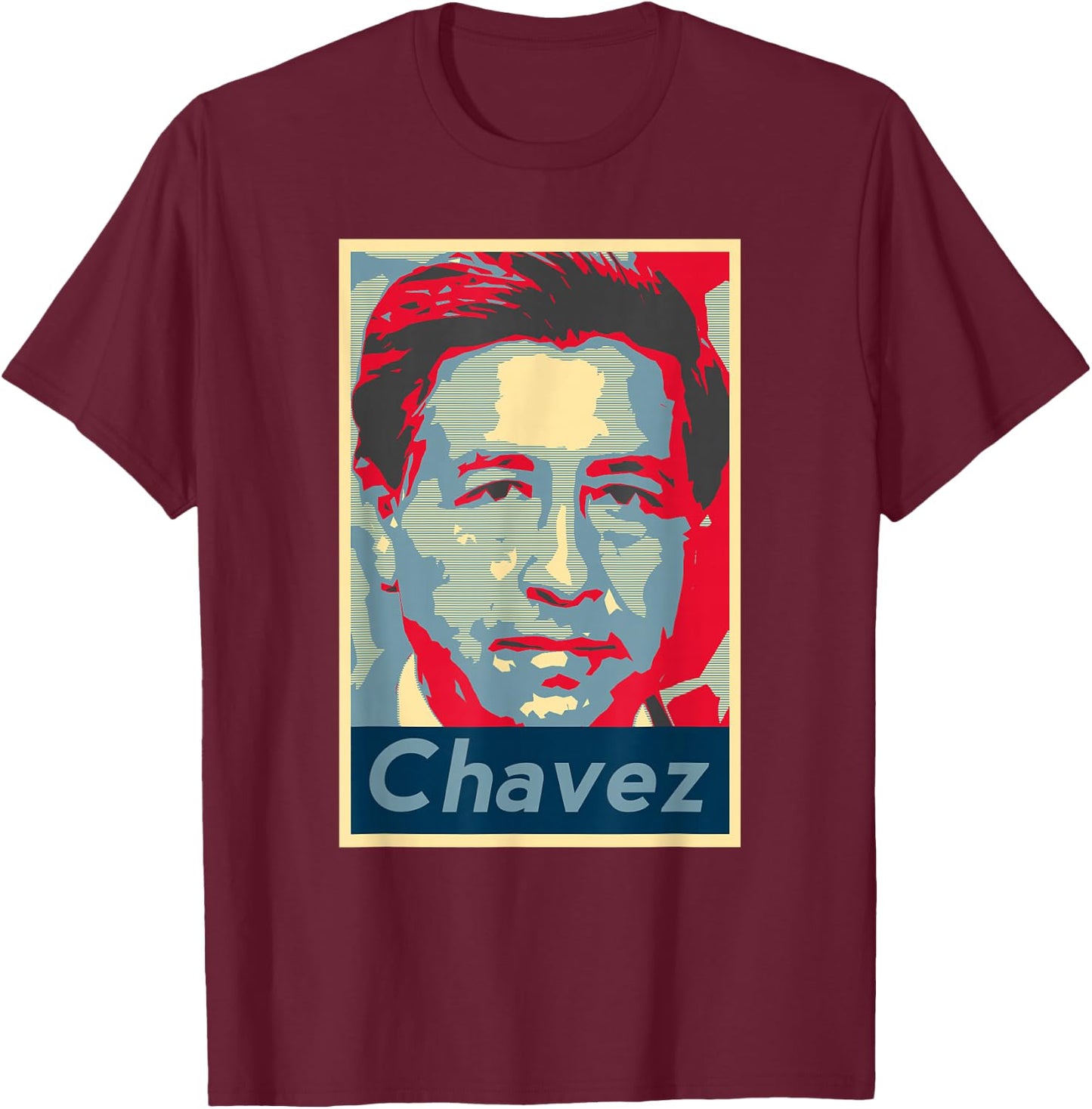 Si Se Puede Cesar Chavez Shirt T-Shirt - T-Shirt | Maroon