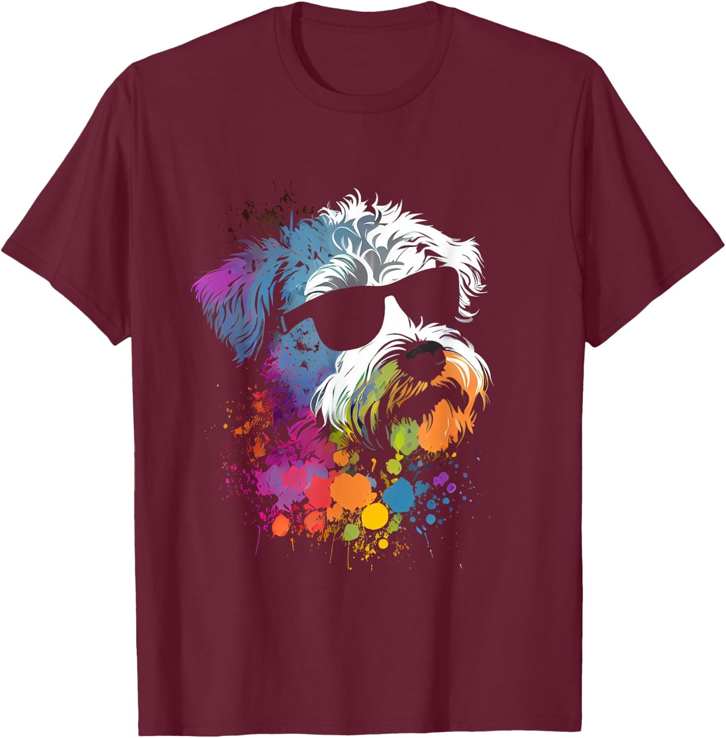 Schnoodle Dog Fans Schnauzer Dog , black T-Shirt - T-Shirt | Maroon