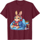 Gamer Bunny Rabbit Video Game Funny Shirts Women T-Shirt - T-Shirt | Maroon