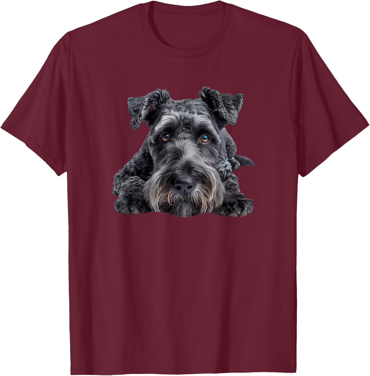 Lazy Kerry blue terrier T-Shirt - T-Shirt | Maroon