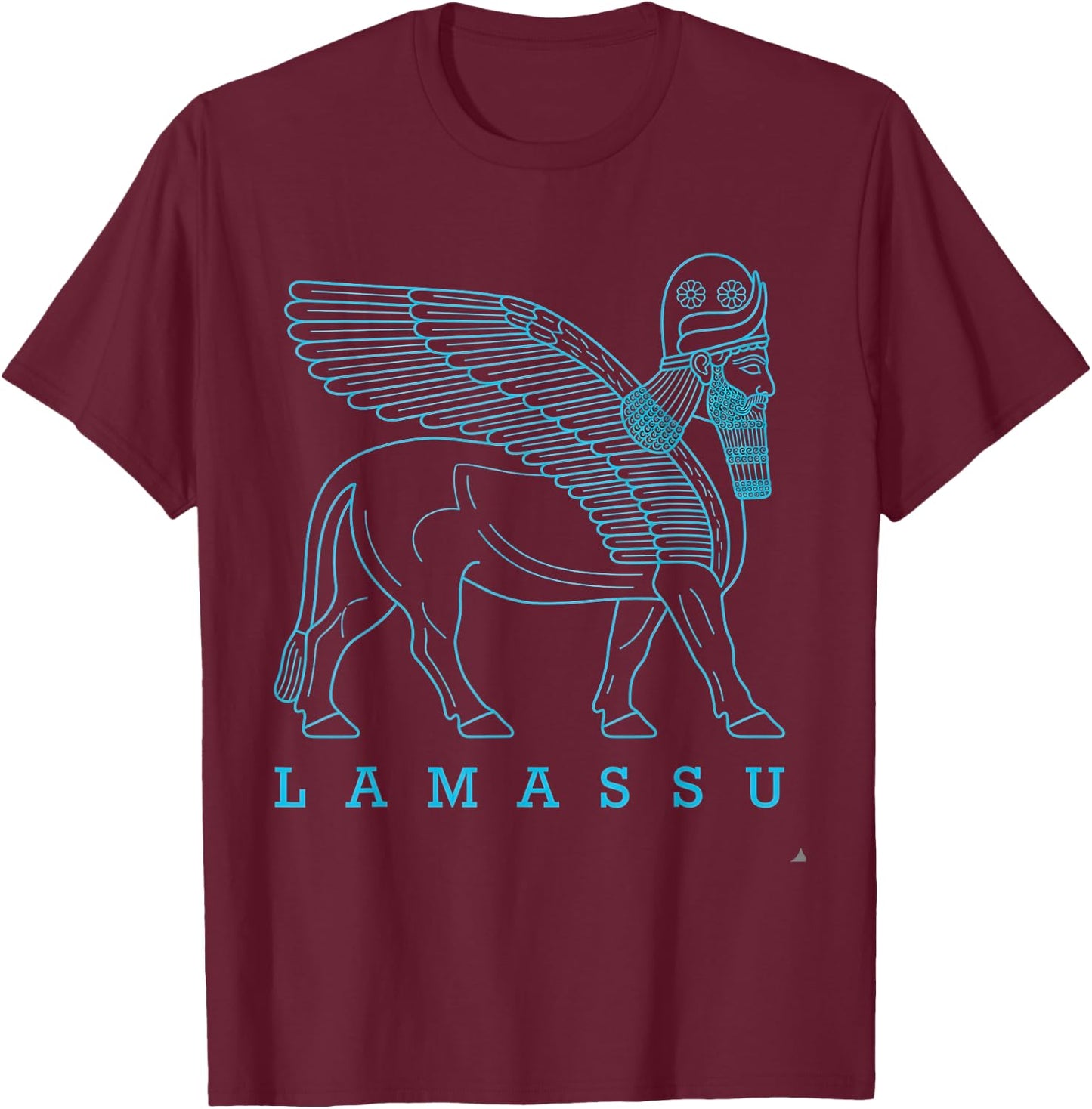 Assyrischer Lamassu T-Shirt - T-Shirt | Maroon