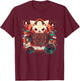 Dungeon and Cats Tabletop Gaming Role Player T-Shirt - T-Shirt | Maroon