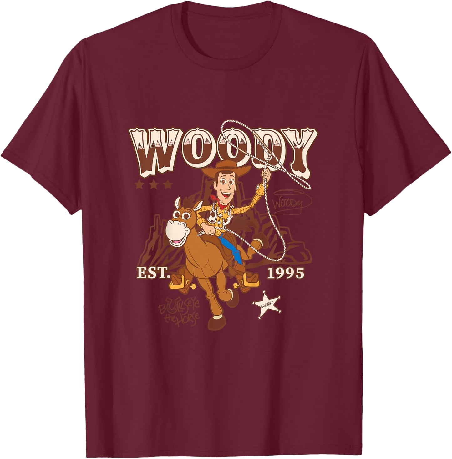 Kinder Toy Story Woody Cowboy T-Shirt - T-Shirt | Maroon
