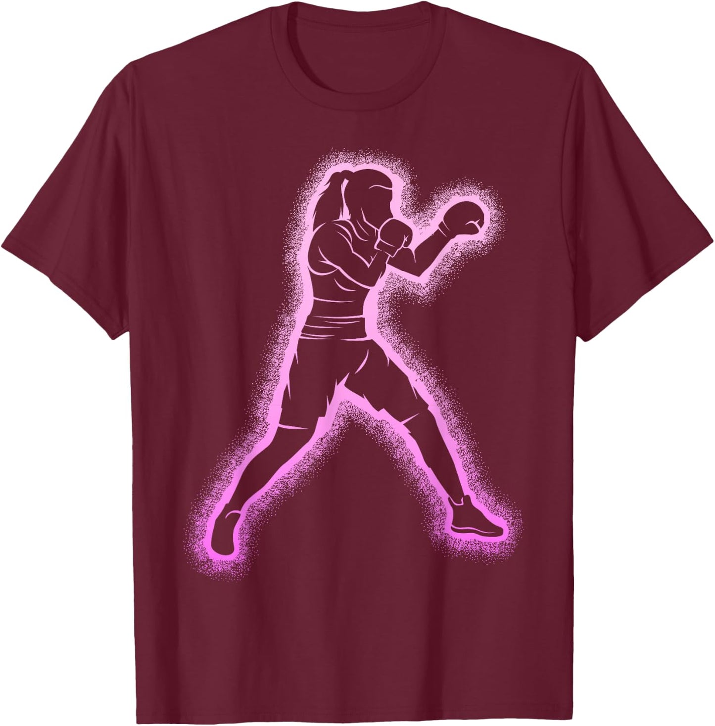 Boxing Boxer, Boxing Girl, Women's T-Shirt - T-Shirt | Maroon