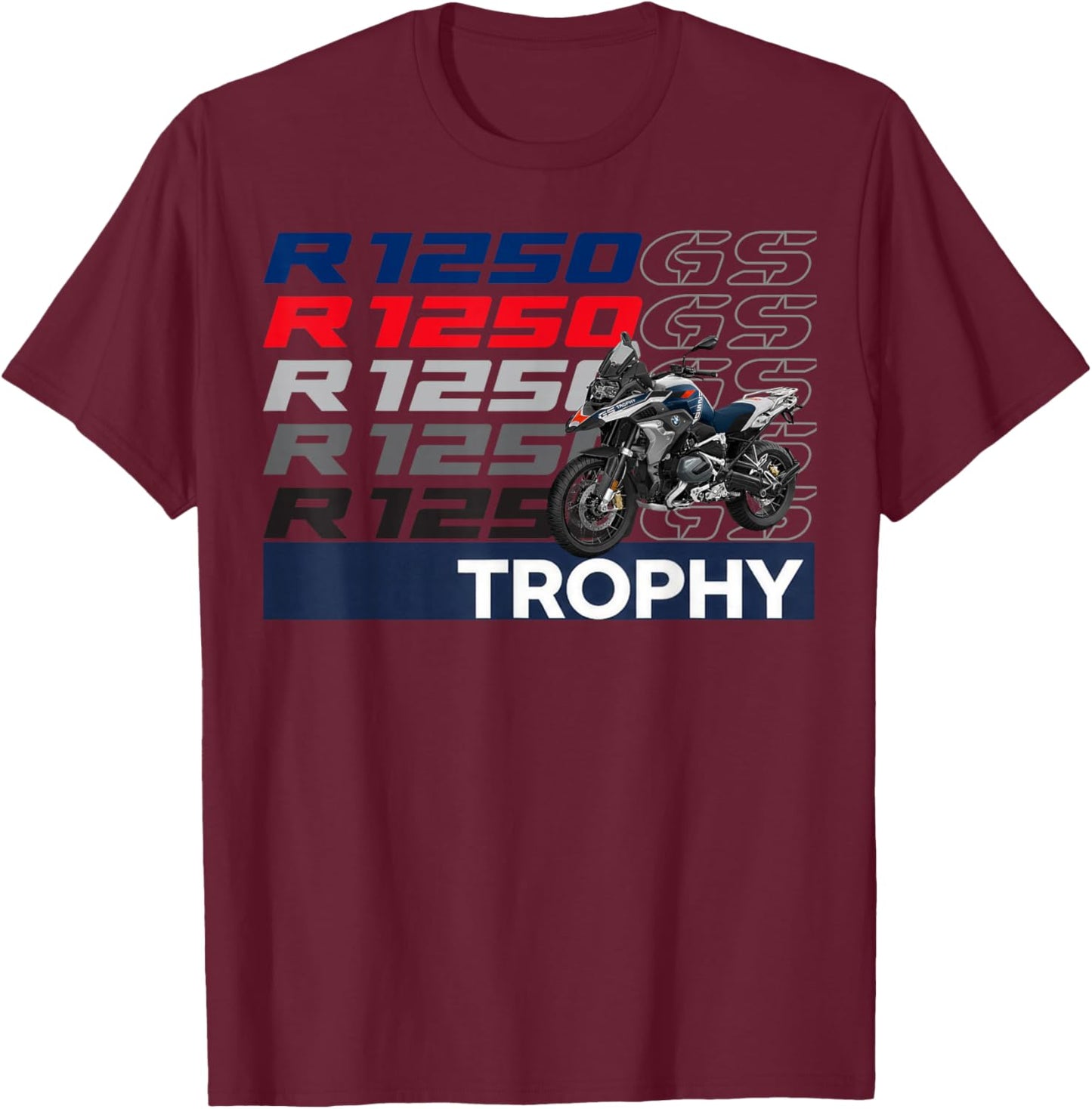 R 1250 GS Adventure Bike Moto T-Shirt - T-Shirt | Maroon