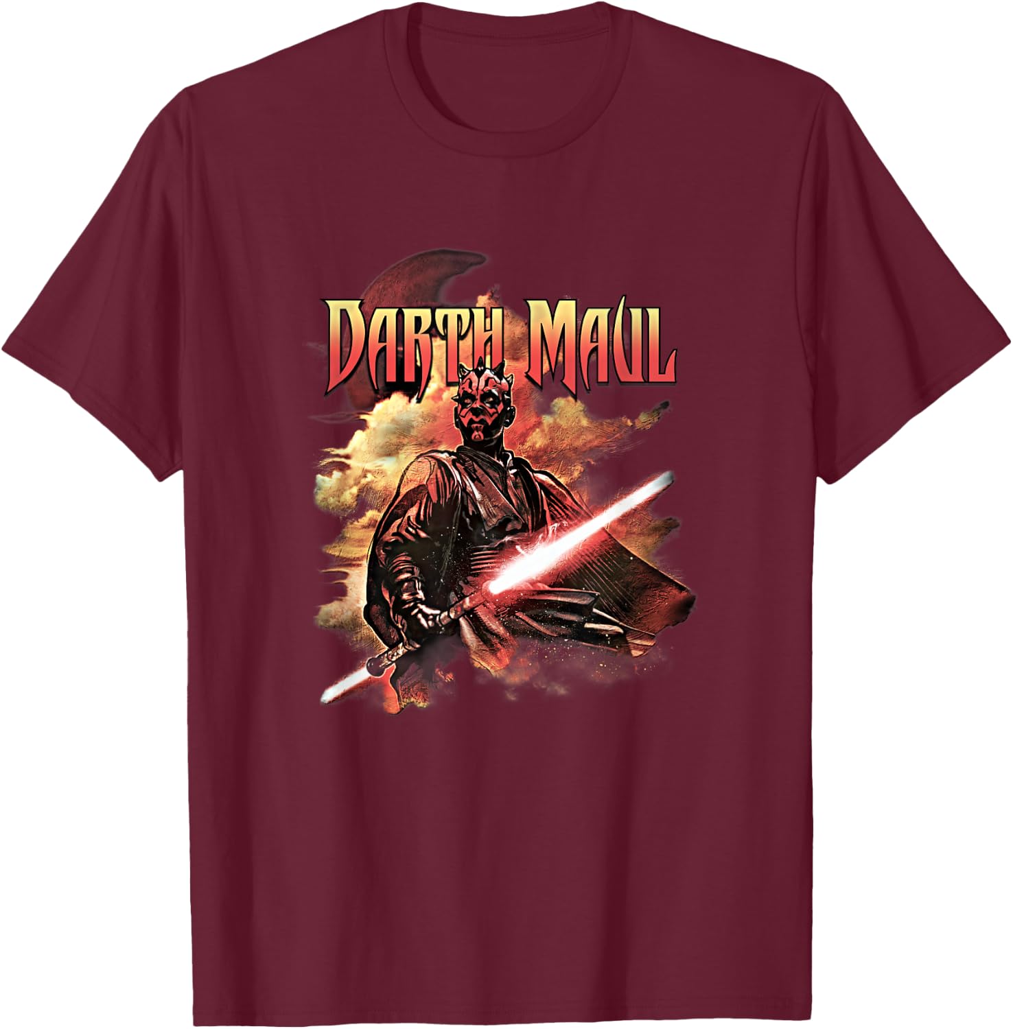 Star Wars: The Clone Wars Darth Maul Epic Sith Poster T-Shirt - T-Shirt | Maroon
