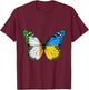 Irish Ukrainian Flag Butterfly Ireland Ukraine T-Shirt - T-Shirt | Maroon