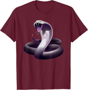 Snake cobra for lover Hissing Distressed Bite Venom T-Shirt - T-Shirt | Maroon