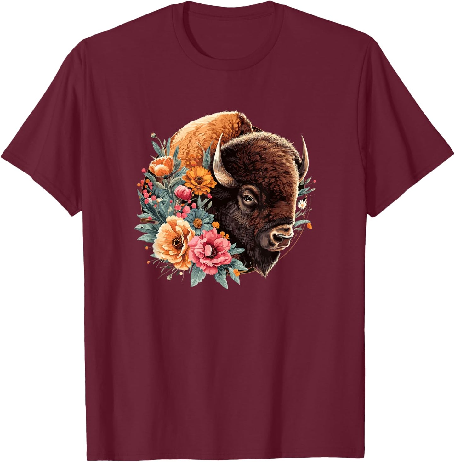 Buffalo T-Shirt - T-Shirt | Maroon