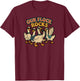 Our Flock Rocks, Punk Geese, Bird Group Vacation Fun T-Shirt - T-Shirt | Maroon