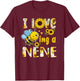 Mother's Day I Love Being A Nene Grandma Sunflower and Bee T-Shirt - T-Shirt | Maroon