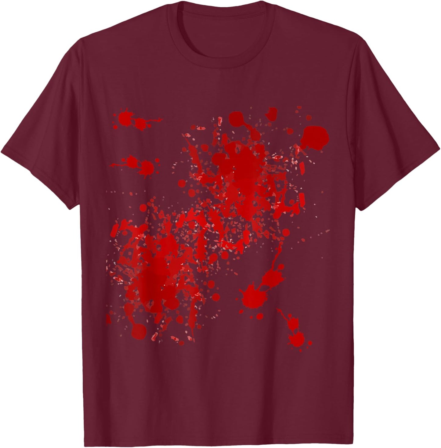 Fake Blood Splatter T-Shirt - T-Shirt | Maroon