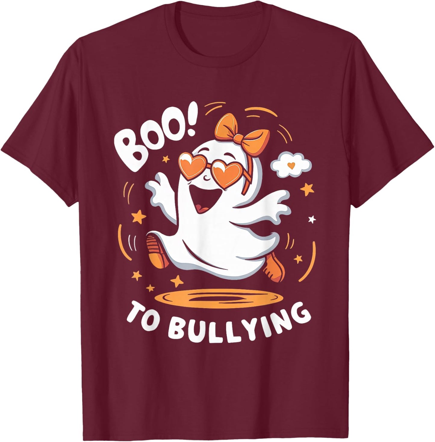 Boo To Bullying Unity Day Halloween Orange Be Kind Women T-Shirt - T-Shirt | Maroon