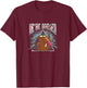 Angry Beavers Daggett We're Doomed Lightning Metal Badge T-Shirt - T-Shirt | Maroon