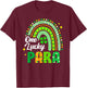 One Lucky Para St Patrick's Day Rainbow Leopard Shamrock T-Shirt - T-Shirt | Maroon