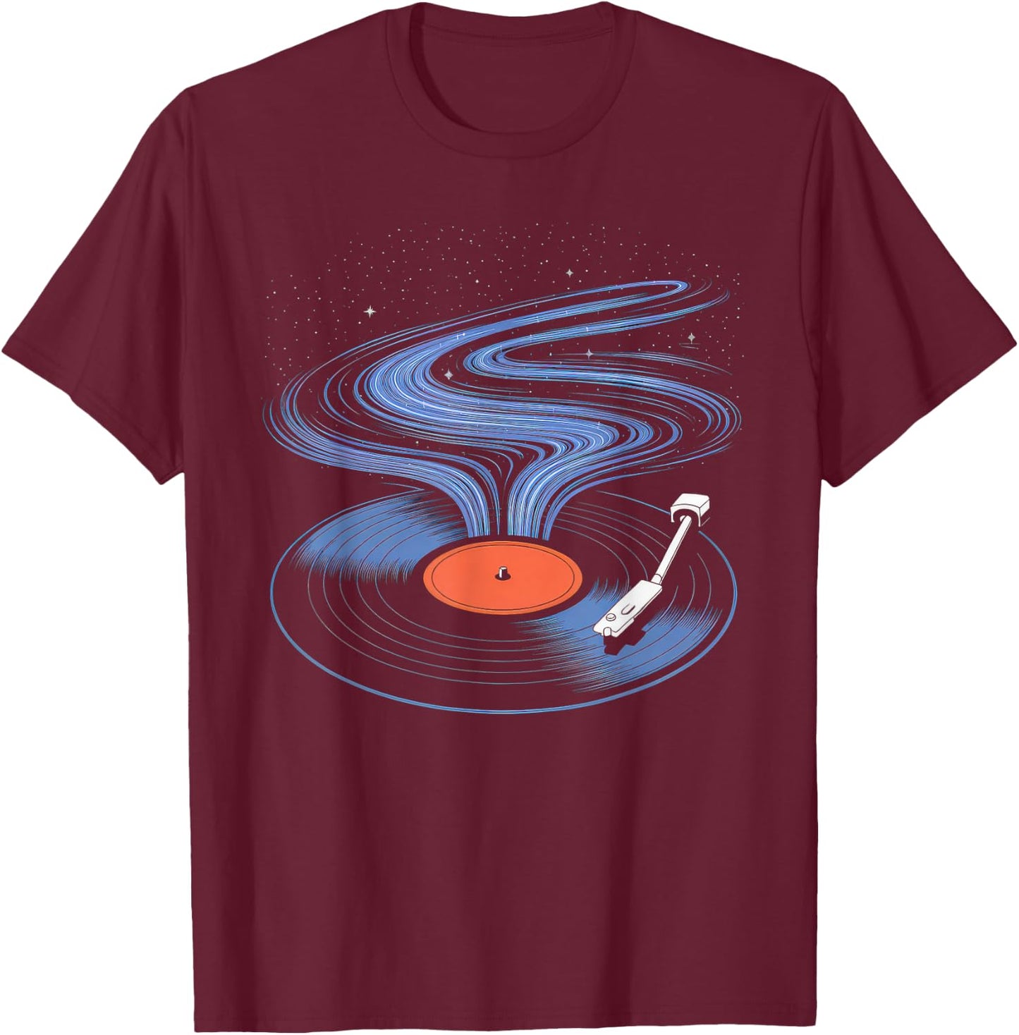 Vinyl Vinyl Switch Turntable Vintage Platinum , Black, S T-Shirt - T-Shirt | Maroon