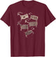 Petroglyphs. Rock Art. Five Patterned Bighorn Ram Sheep. T-Shirt - T-Shirt | Maroon