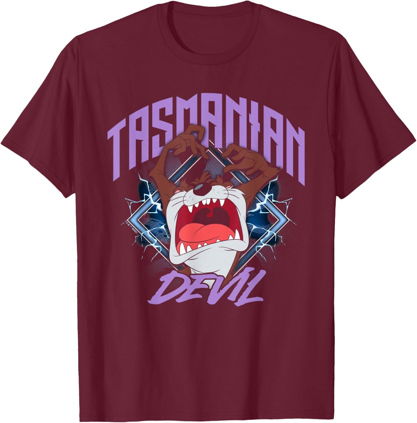 Looney Tunes Tazmanian Devil Rock T-Shirt - T-Shirt | Maroon