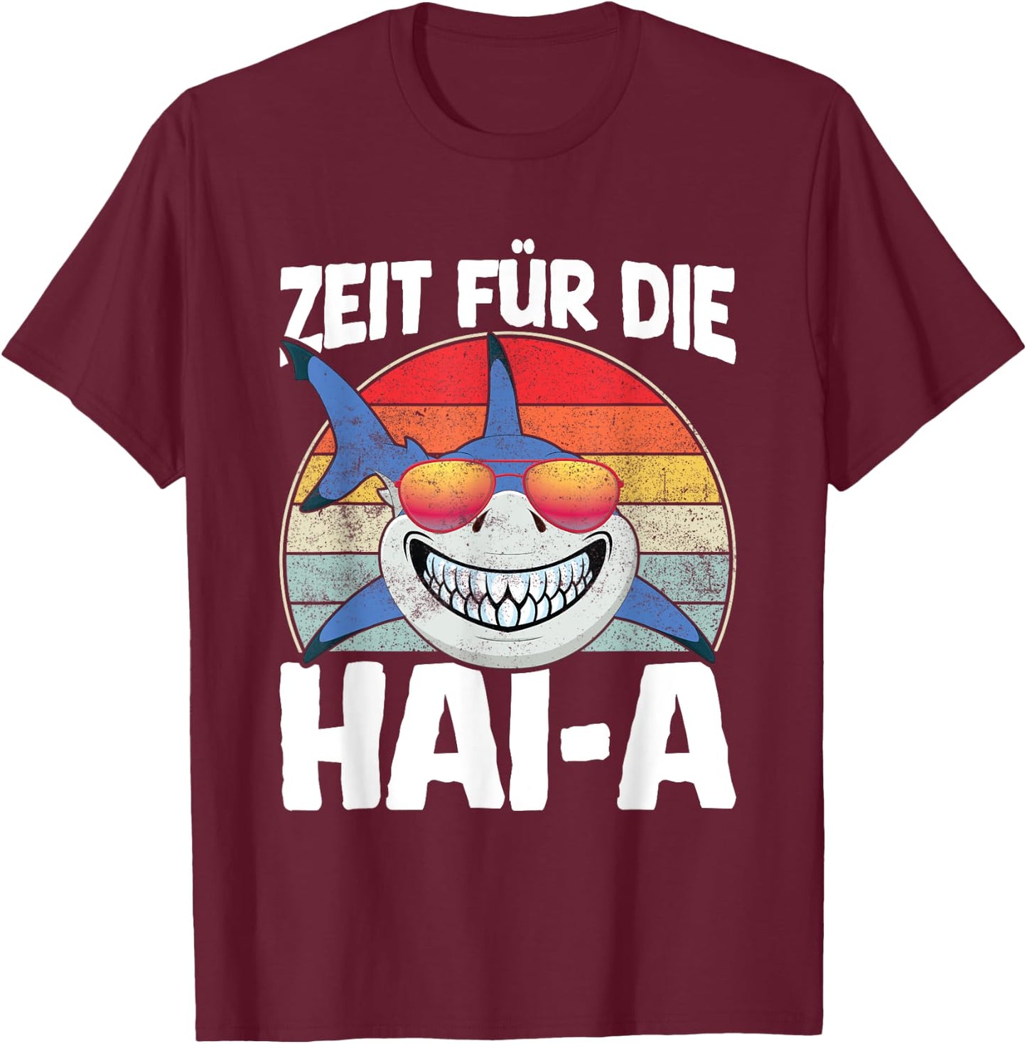 Zeit Für Die Haia Hai Schlafshirt Müde Pyjama Lustig Schlaf T-Shirt - T-Shirt | Maroon