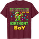 Brother of The Birthday Boy Video Gamer Pixel Dab Number T-Shirt - T-Shirt | Maroon