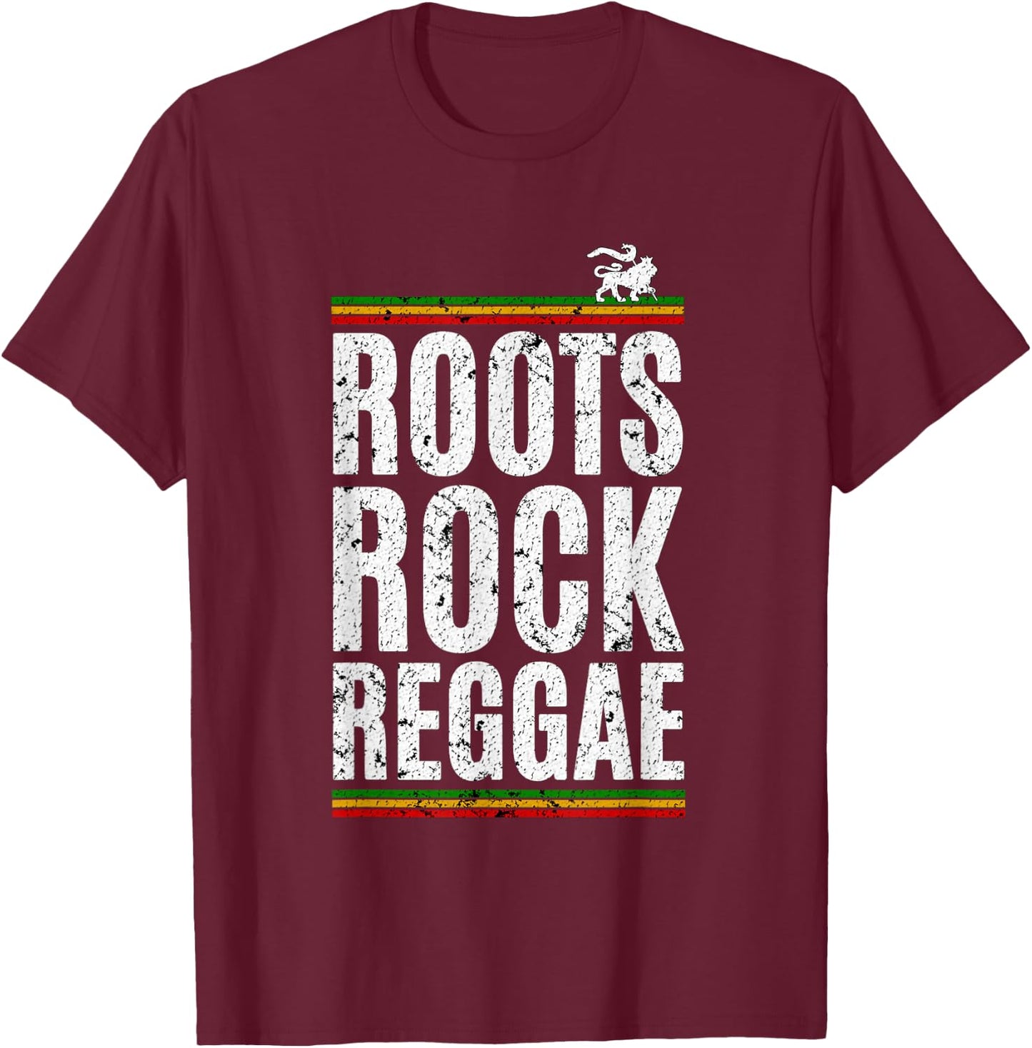 Roots Rock Reggae T-Shirt - T-Shirt | Maroon
