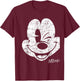 Mickey Mouse Beaten Face T-Shirt - T-Shirt | Maroon