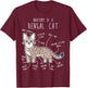 Snow Bengal Cat Seal Lynx Anatomy, Funny Cute Pet Mom Dad Men Women Girls Kids T-Shirt - T-Shirt | Maroon