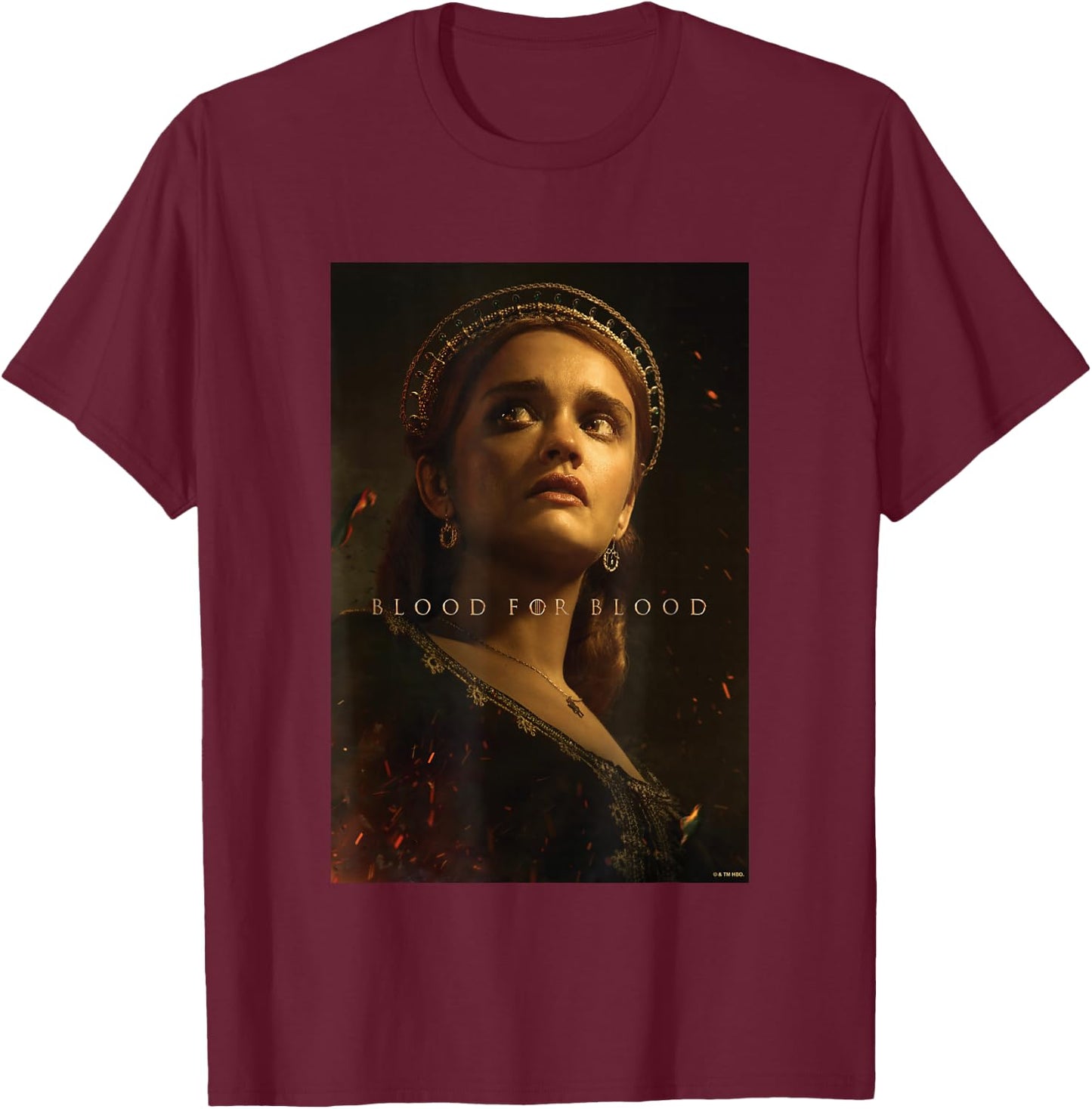 House of the Dragon Blood For Blood Alicent Hightower Retro T-Shirt - T-Shirt | Maroon