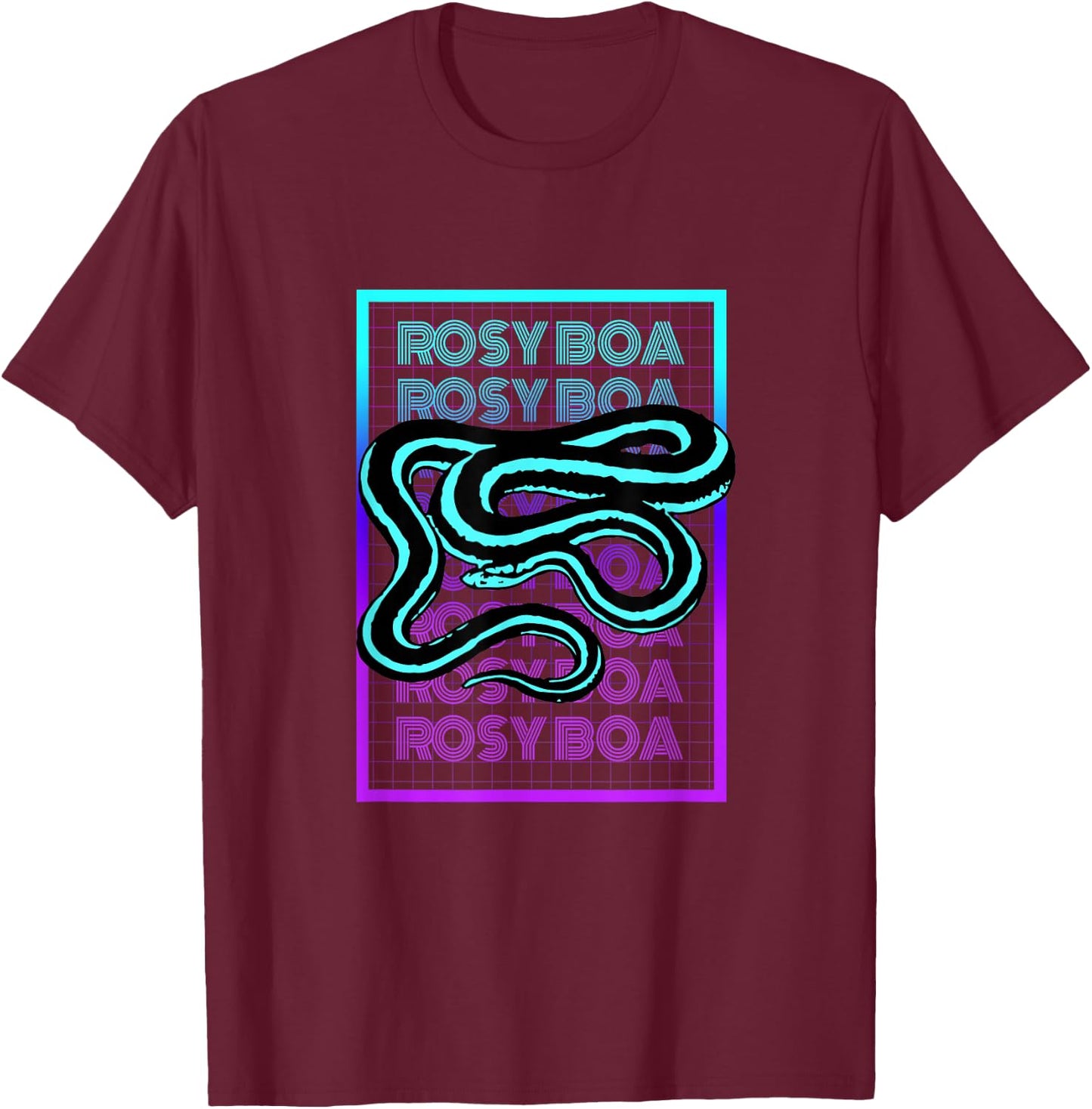 Rosy Boa Snake Vintage Retro Rosy Boa T-Shirt - T-Shirt | Maroon