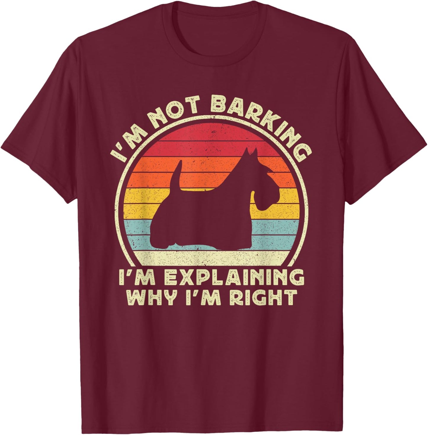Funny Scottish Terrier Dog Women Kids Scotty Scottie T-Shirt - T-Shirt | Maroon