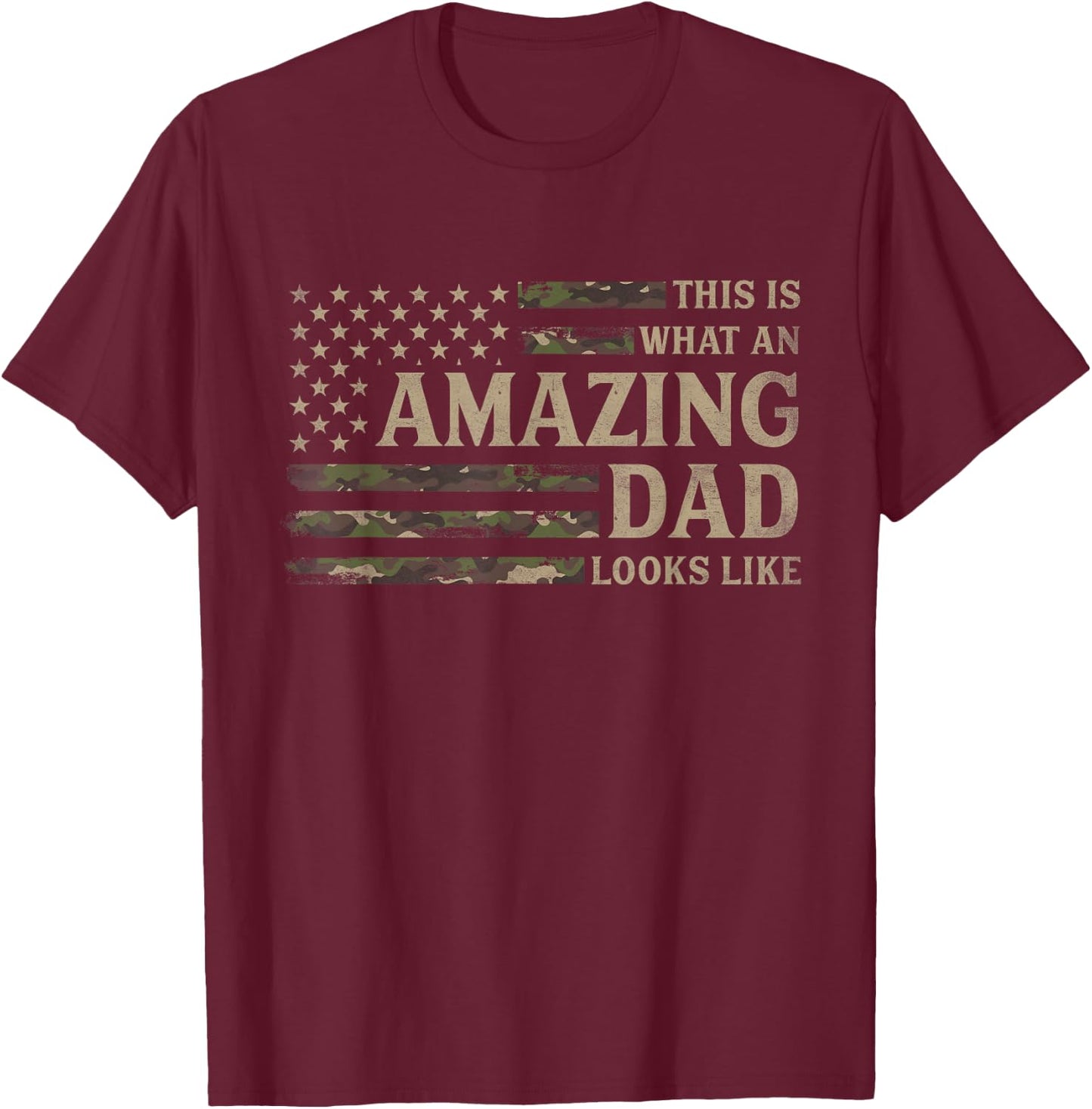 This is What an Amazing Dad Looks Like T-Shirt - T-Shirt | Maroon